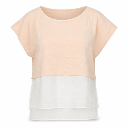 Zara Womens Pink Polyester Basic Blouse Size M Round Neck