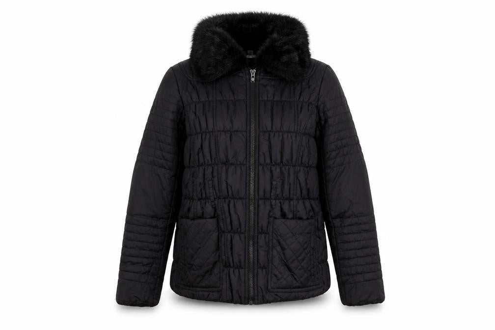 Marks and Spencer Womens Black Puffer Jacket Coat Size 12 Zip