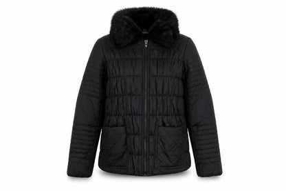 Marks & Spencer Womens Black Puffer Jacket Coat Size 12 Zip