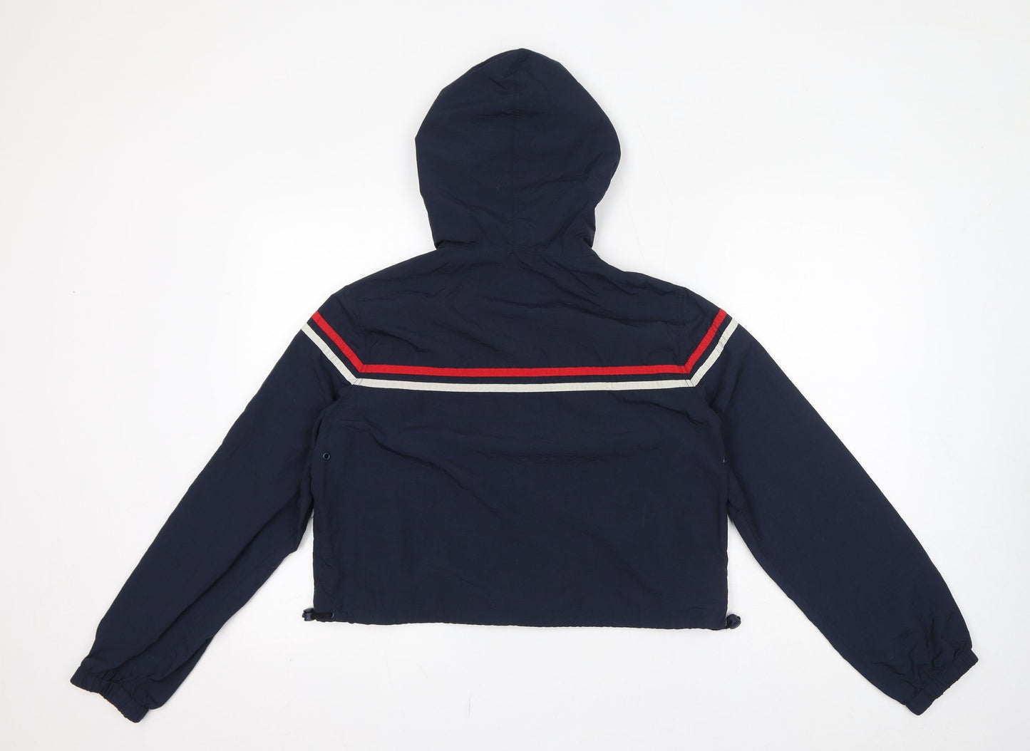 J. Galt Womens Blue Windbreaker Jacket Size S Zip - Hooded