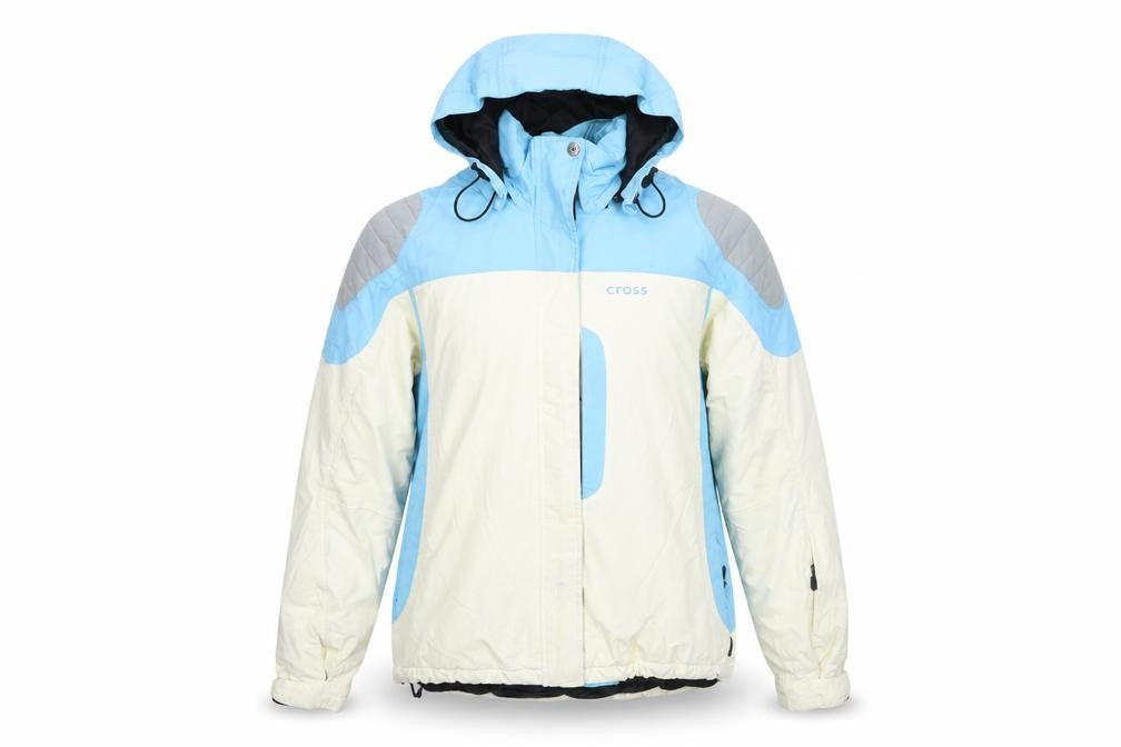 Cross Womens Blue Windbreaker Jacket Size L Zip