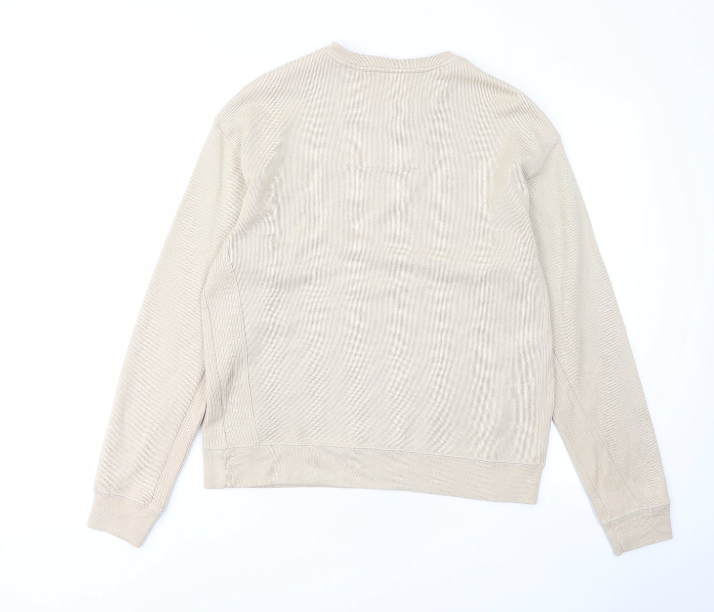 IZOD Mens Beige Cotton Pullover Sweatshirt Size S - Embroided, Logo