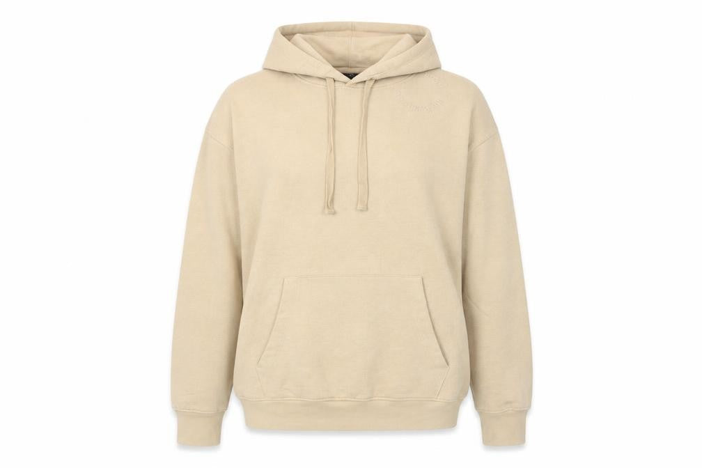 Nobody's Child Womens Beige Cotton Pullover Hoodie Size L Pullover - Pockets, Embroided