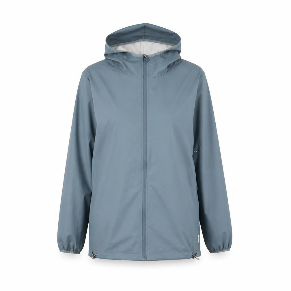Rain Womens Blue Rain Coat Coat Size XS Zip - Zip Pockets