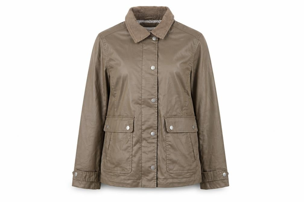 Per Una Womens Brown Jacket Size 10 Zip - Pockets, Collared