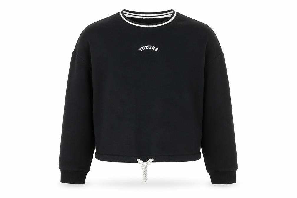 Marks & Spencer Girls Black Cotton Pullover Hoodie Size 12-13 Years Pullover - Future
