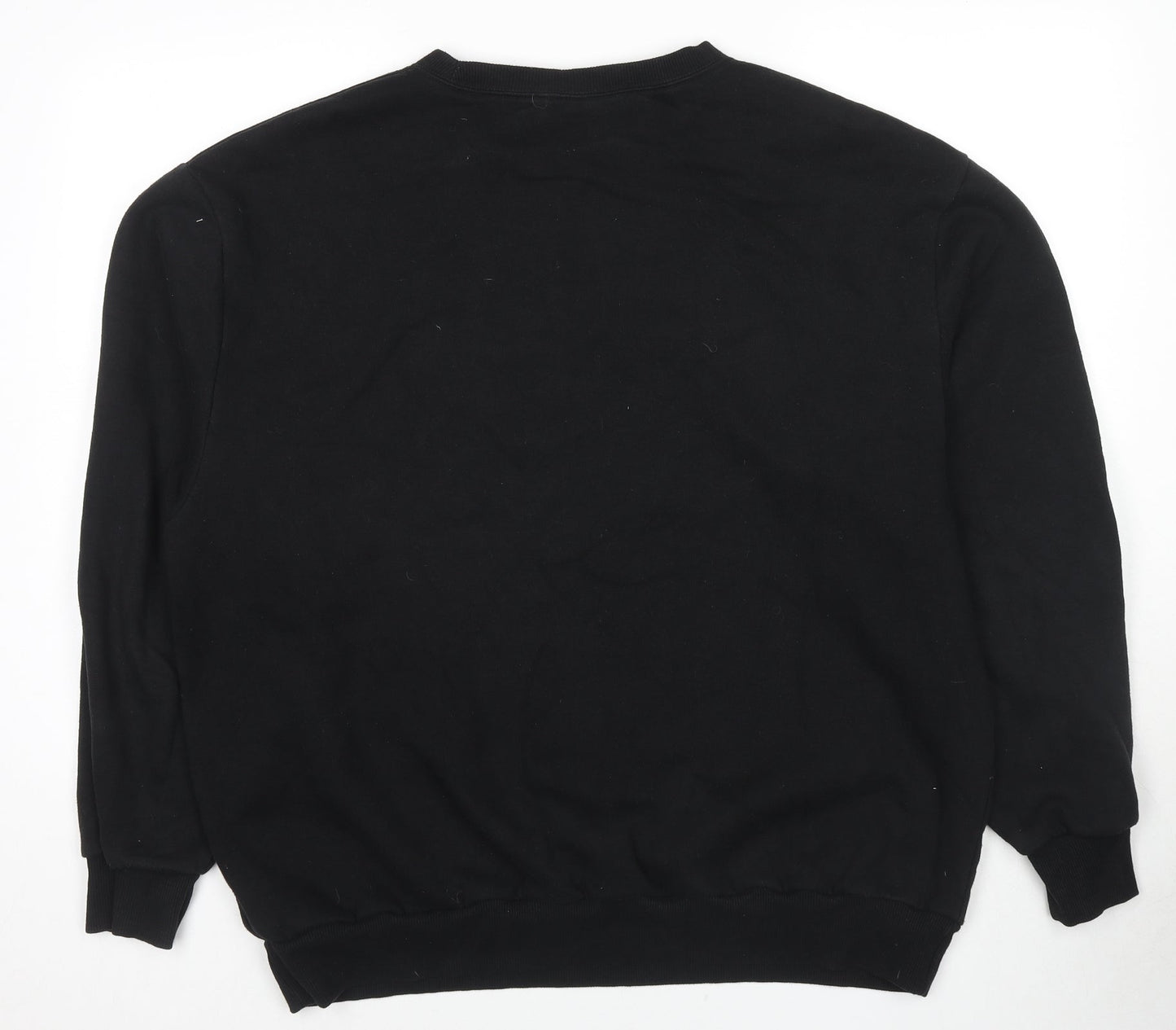 Divided by H&M Mens Black Cotton Pullover Sweatshirt Size XL - Luxurious Flavour