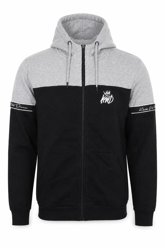 Kings Will Dream Mens Black Cotton Full Zip Hoodie Size S