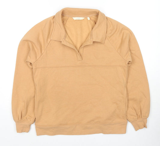 NEXT Womens Beige Cotton Pullover Sweatshirt Size XS Pullover