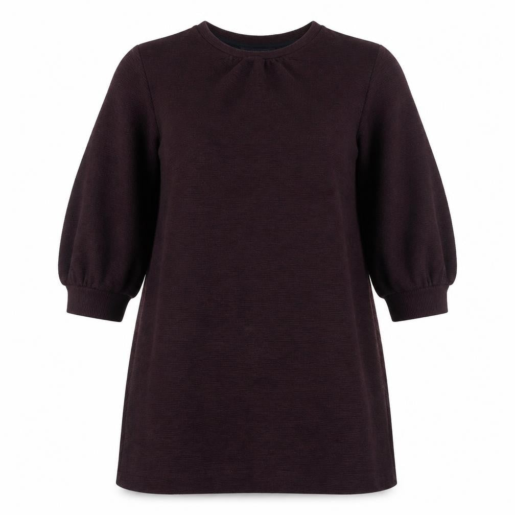 French Connection Womens Purple Polyester Jumper Dress Size 10 Round Neck Pullover