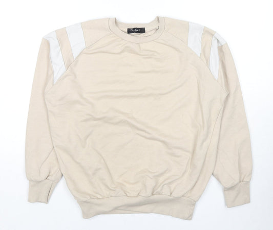 Pinky Doll Womens Beige Cotton Pullover Sweatshirt Size 8 Pullover