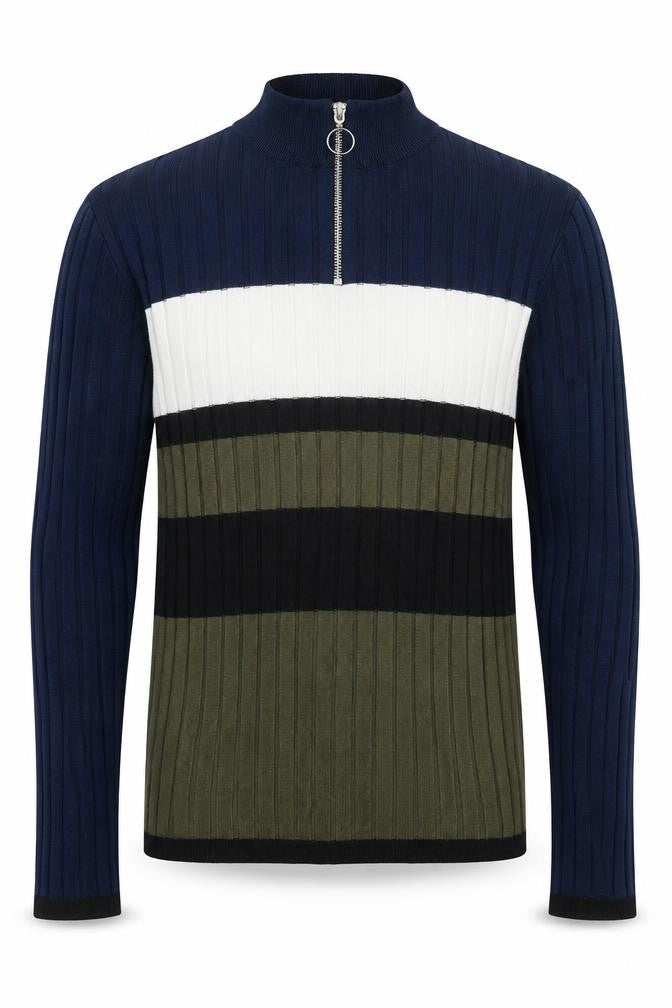 River Island Mens Multicoloured Round Neck Acrylic Pullover Jumper Size S Long Sleeve