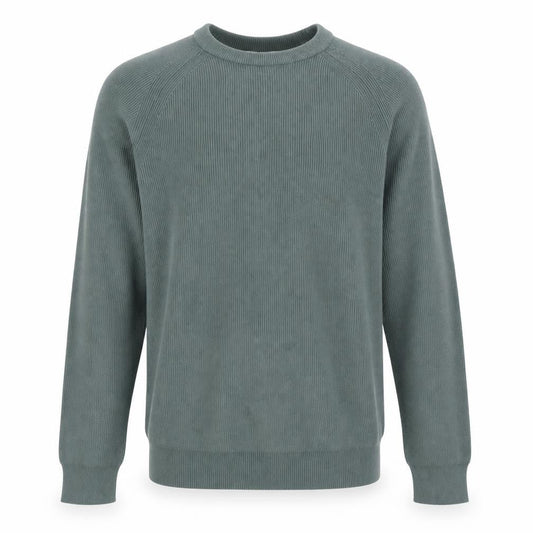 River Island Mens Green Round Neck Cotton Pullover Jumper Size L Long Sleeve