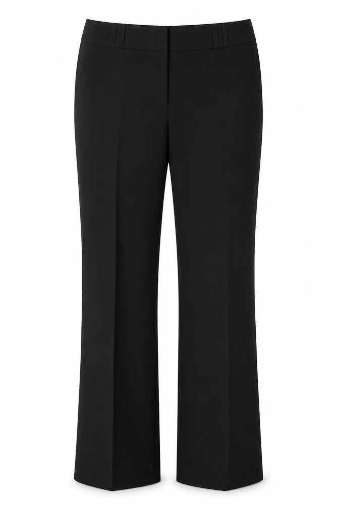 NL Collection Womens Black Polyester Trousers Size 14 L31 in Regular Zip