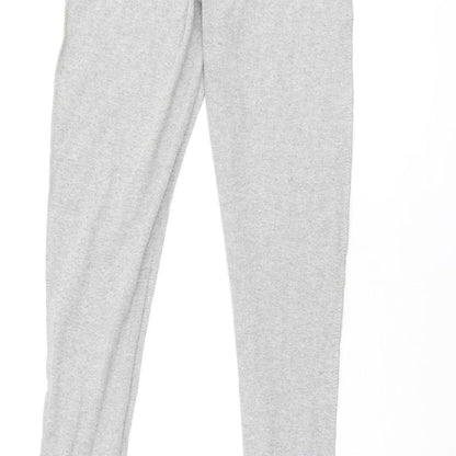 PRETTYLITTLETHING Womens Grey Polyester Trousers Size 4 L33.5 in Regular