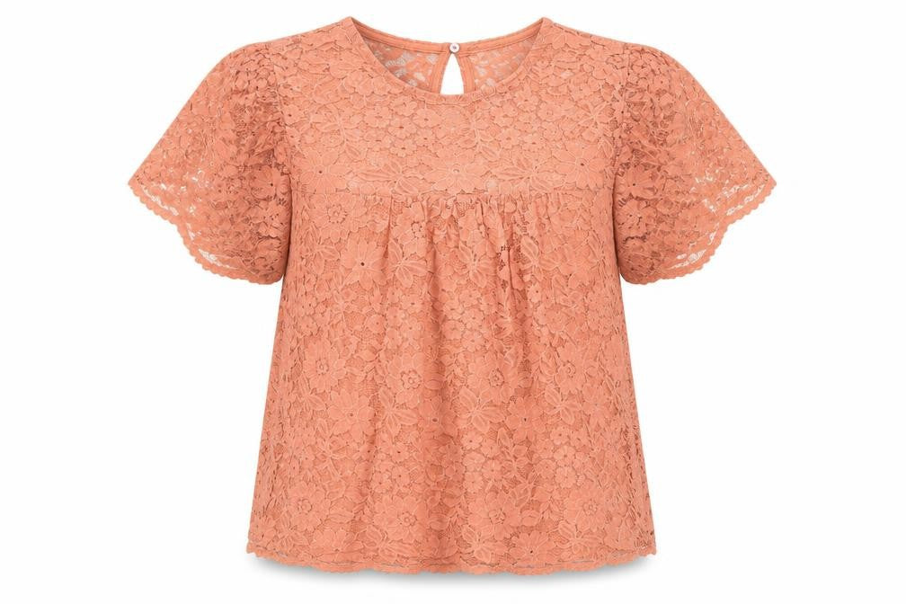 New Look Womens Pink Floral Polyamide Basic T-Shirt Size 10 Round Neck