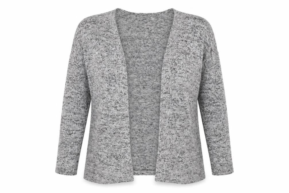 H&M Womens Grey V-Neck Viscose Cardigan Jumper Size S