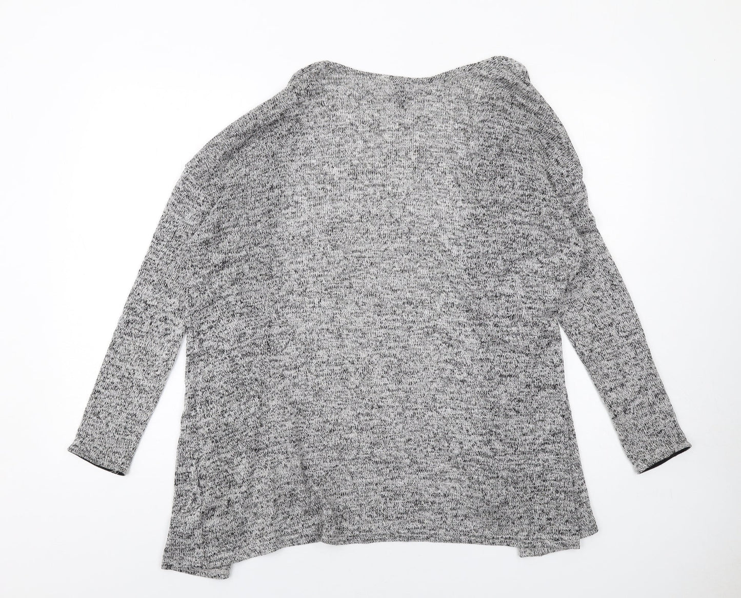 H&M Womens Grey V-Neck Viscose Cardigan Jumper Size S