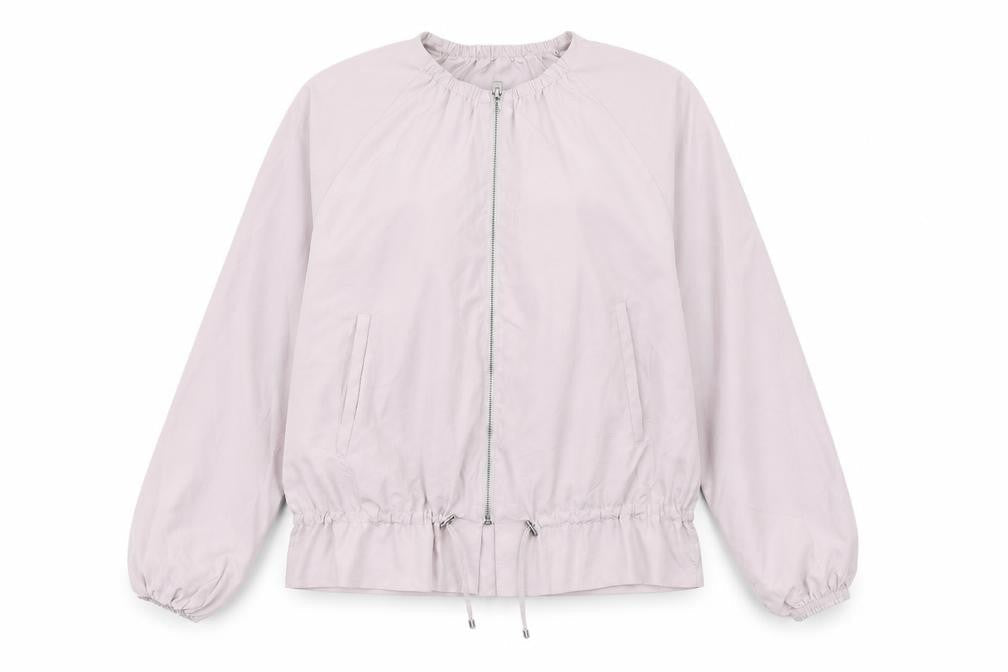 Zara Womens Purple Bomber Jacket Coat Size S Zip - Peplum