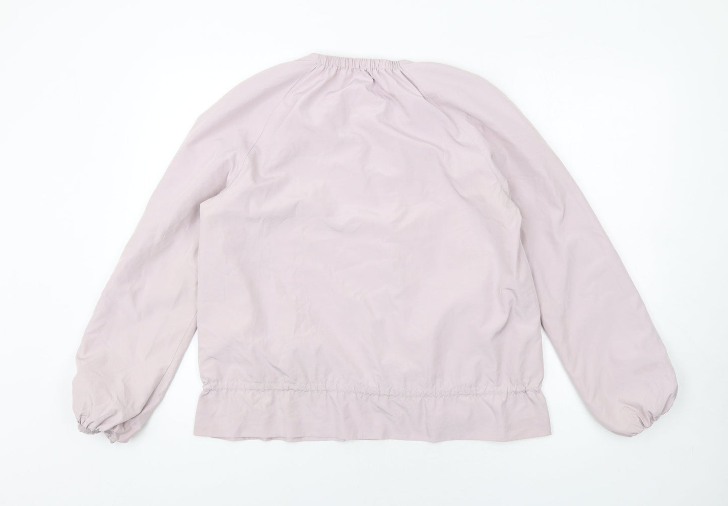 Zara Womens Purple Bomber Jacket Coat Size S Zip - Peplum