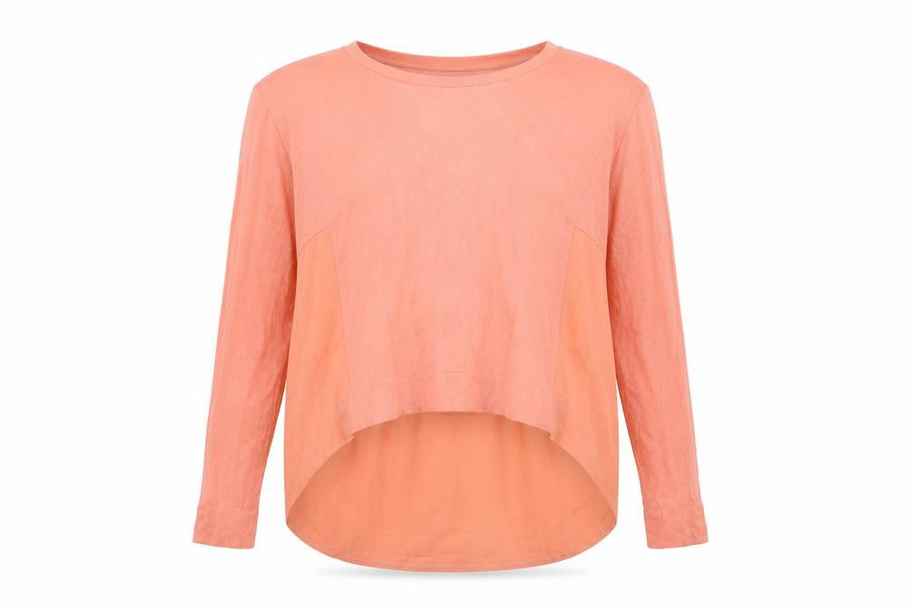 A&G Womens Pink Cotton Basic Blouse Size 12 Round Neck
