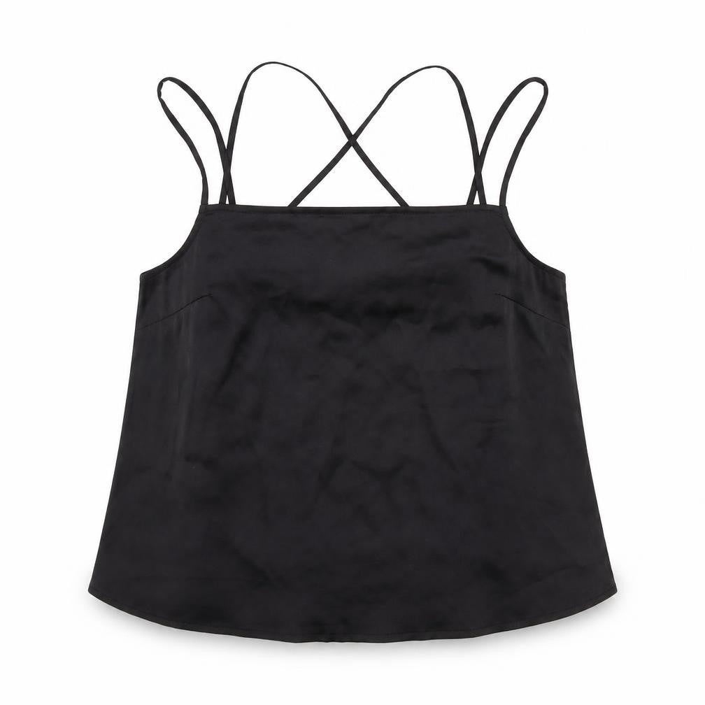 H&M Womens Black Polyester Camisole T-Shirt Size 10 Square Neck