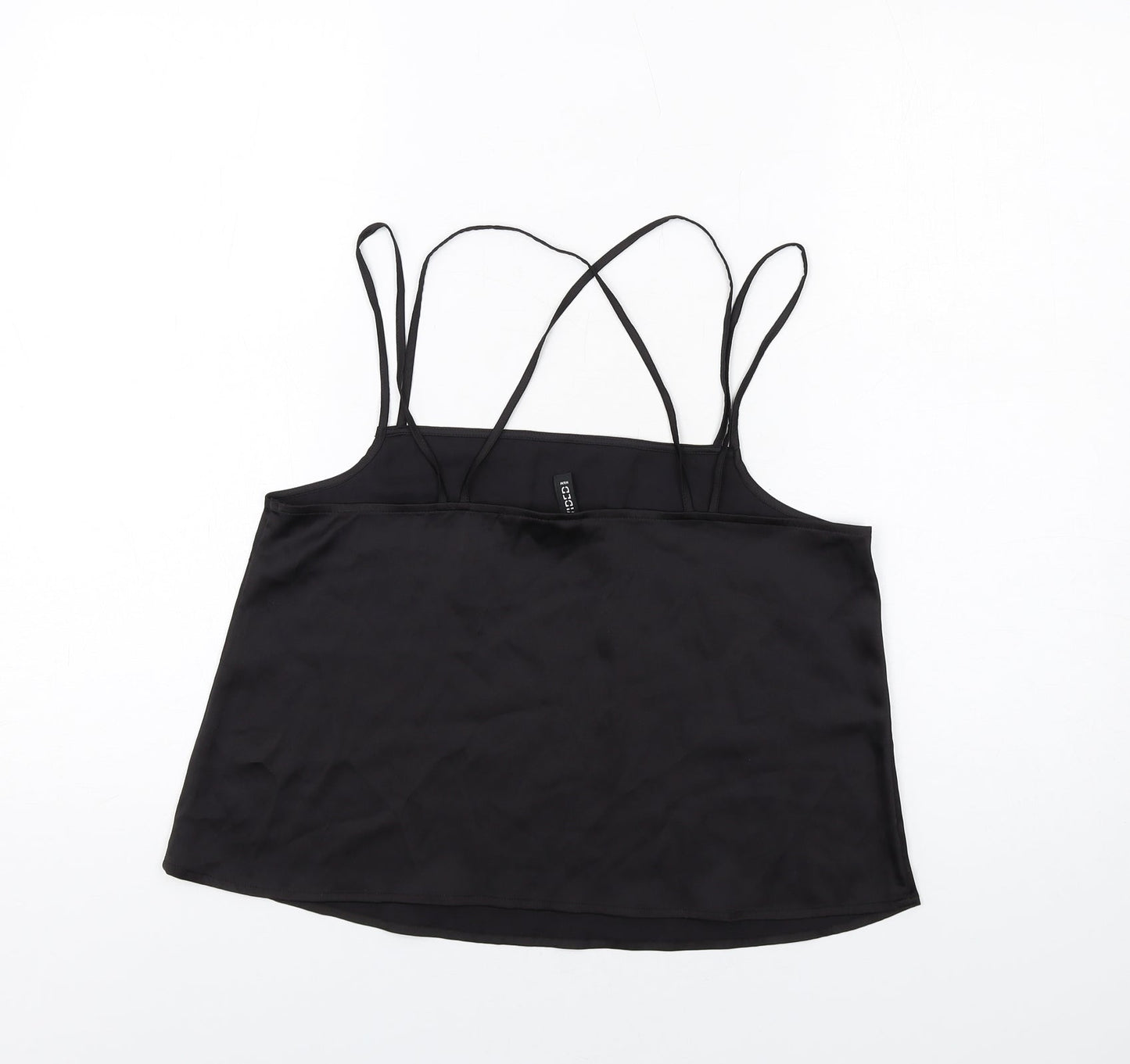 H&M Womens Black Polyester Camisole T-Shirt Size 10 Square Neck