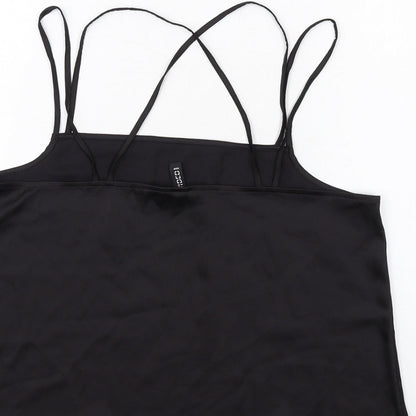 H&M Womens Black Polyester Camisole T-Shirt Size 10 Square Neck