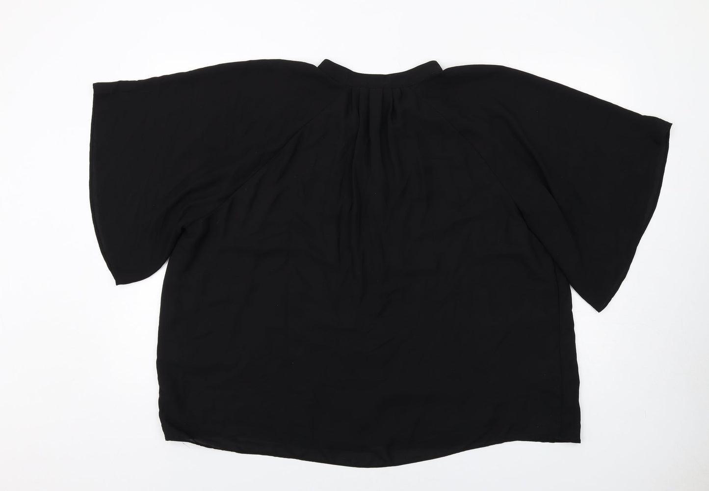 H&M Womens Black Polyester Basic Blouse Size L Roll Neck
