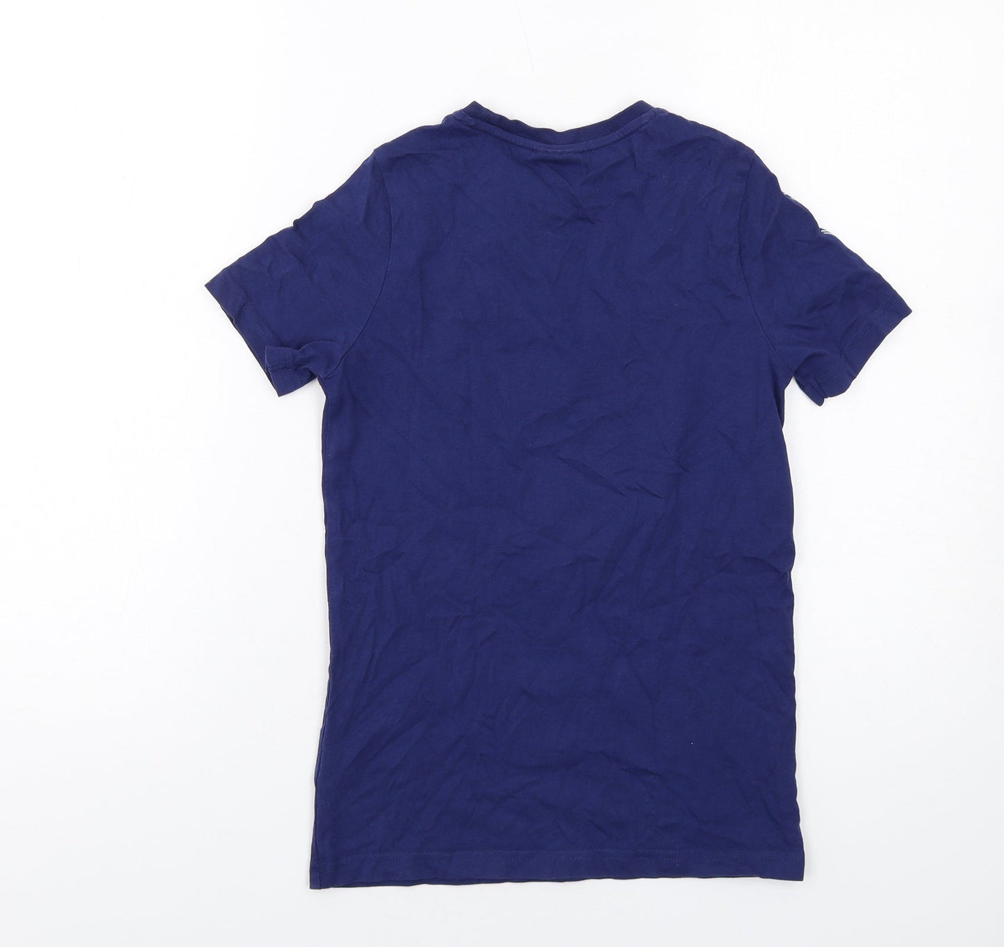 PlayStation Boys Blue Cotton Basic T-Shirt Size 9-10 Years Round Neck Pullover