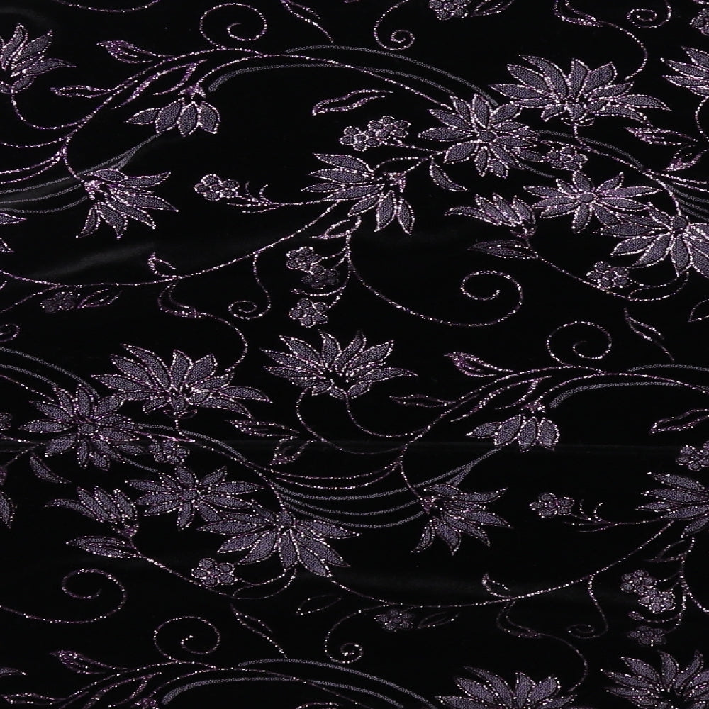 Roman Womens Black Floral Polyester Basic T-Shirt Size XL V-Neck