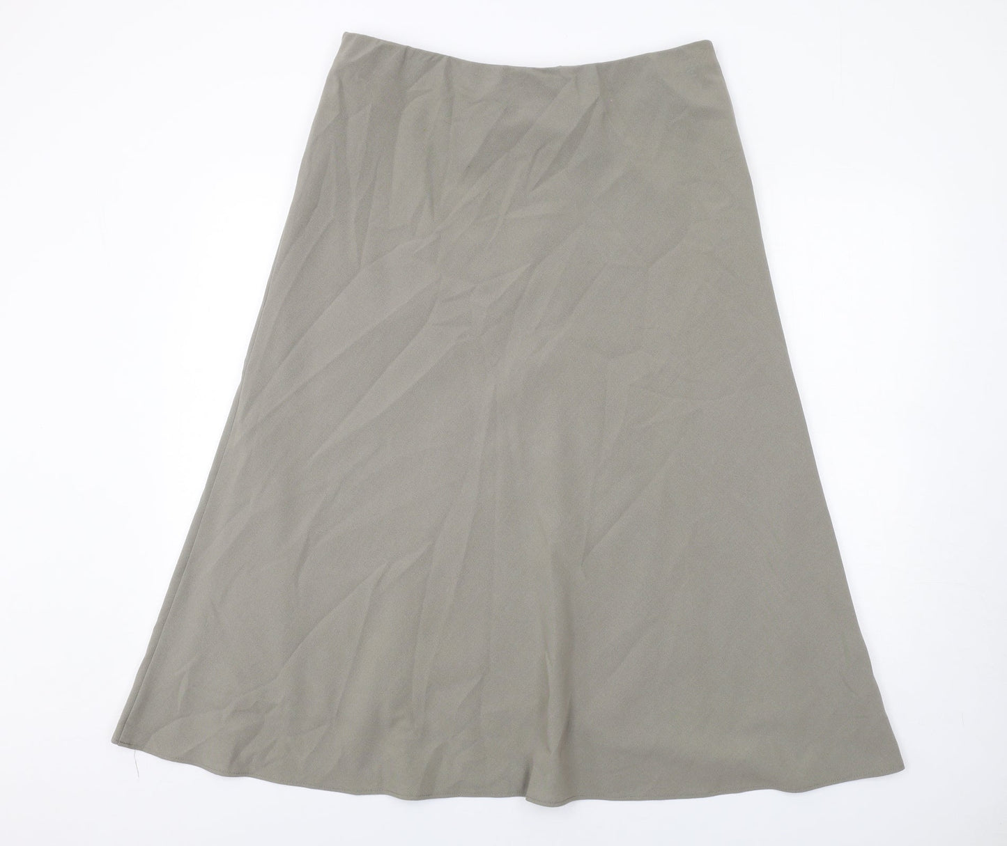 Platform Womens Green Polyester A-Line Skirt Size 18