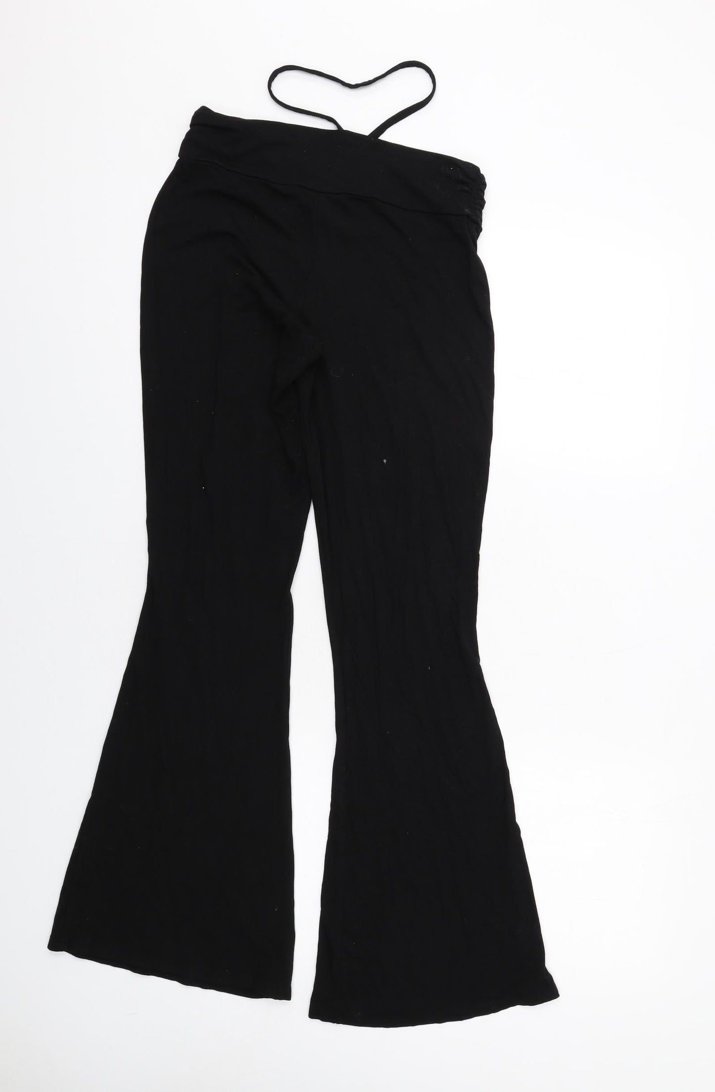 ASOS Womens Black Viscose Trousers Size 8 L33 in Regular