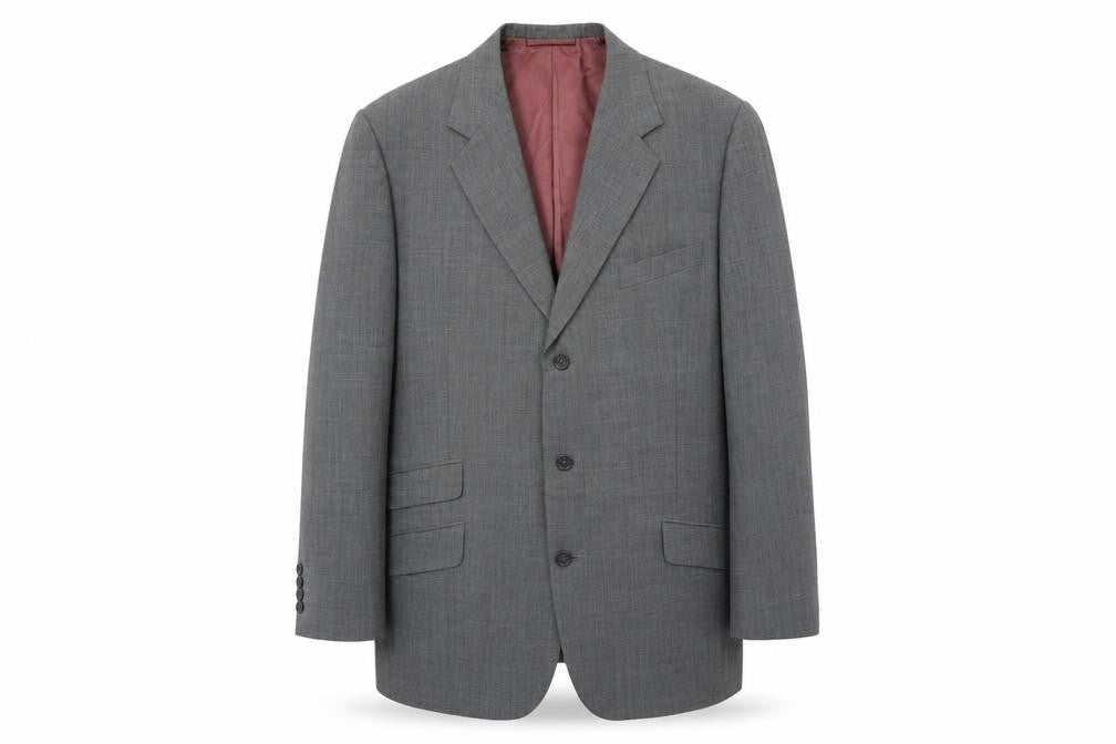 Raja Mens Grey Polyester Jacket Suit Jacket Size 40 Regular