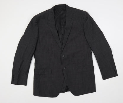 Additional front view of Autograph men’s grey polyester jacket suit jacket, size 42, regular