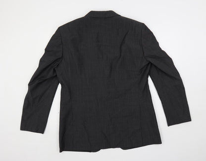 Back view of Autograph men’s grey polyester jacket suit jacket, size 42, regular