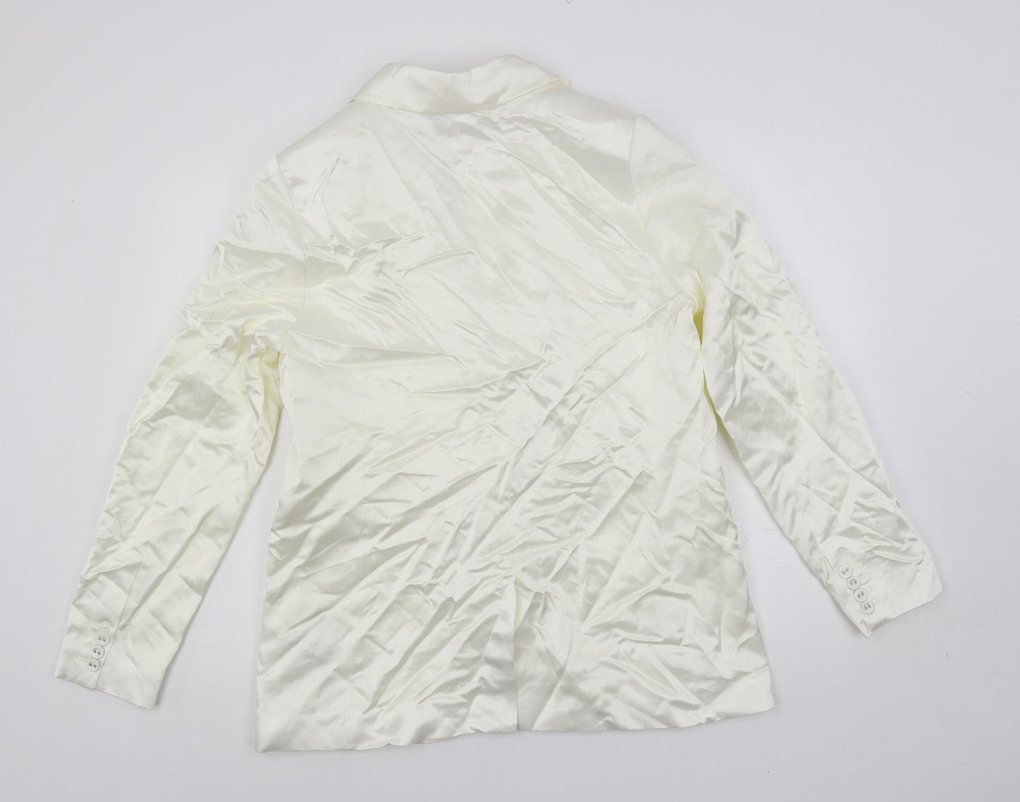Marks and Spencer Womens Ivory Jacket Blazer Size 14 Button