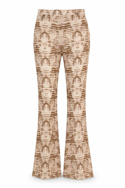 ASOS Womens Beige Geometric Polyester Trousers Size 6 L28 in Regular - Sheer