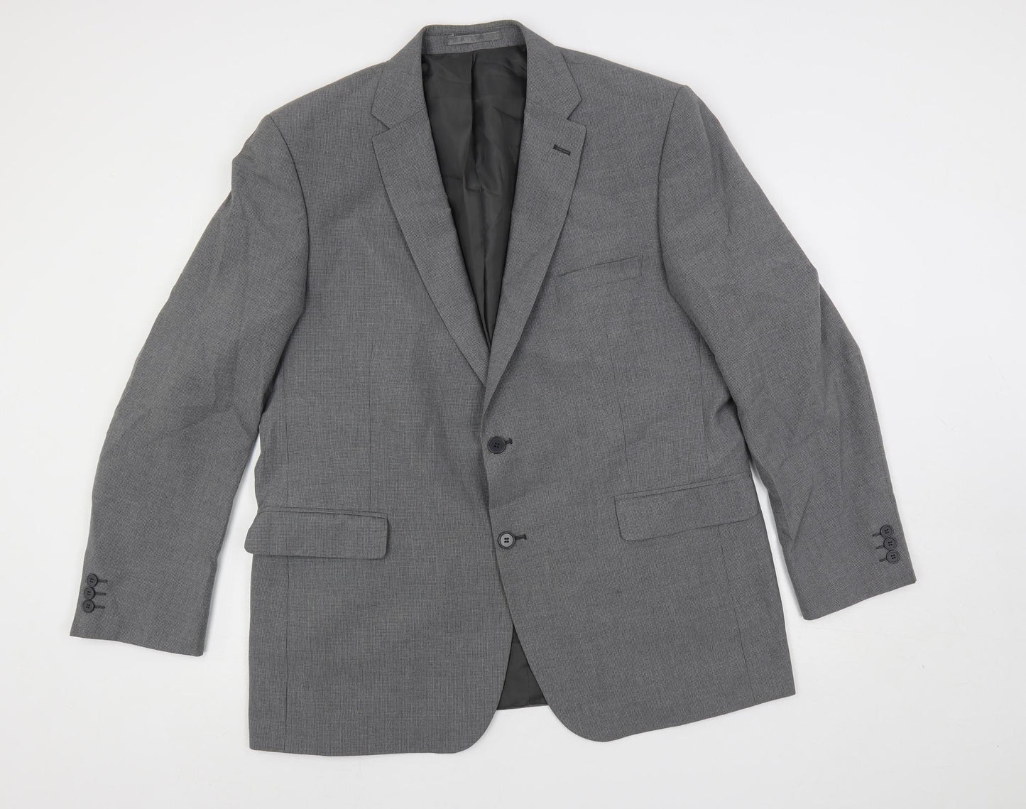 Scott & Taylor Mens Grey Polyester Jacket Suit Jacket Size 46 Regular