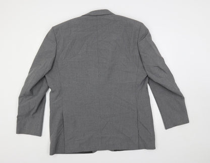 Scott & Taylor Mens Grey Polyester Jacket Suit Jacket Size 46 Regular