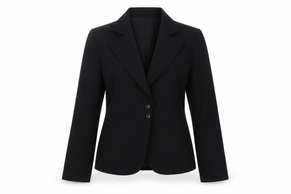 Marks and Spencer Womens Black Striped Jacket Blazer Size 12 Button