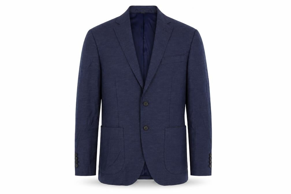 Marks & Spencer Mens Blue Polyester Jacket Suit Jacket Size 38 Regular