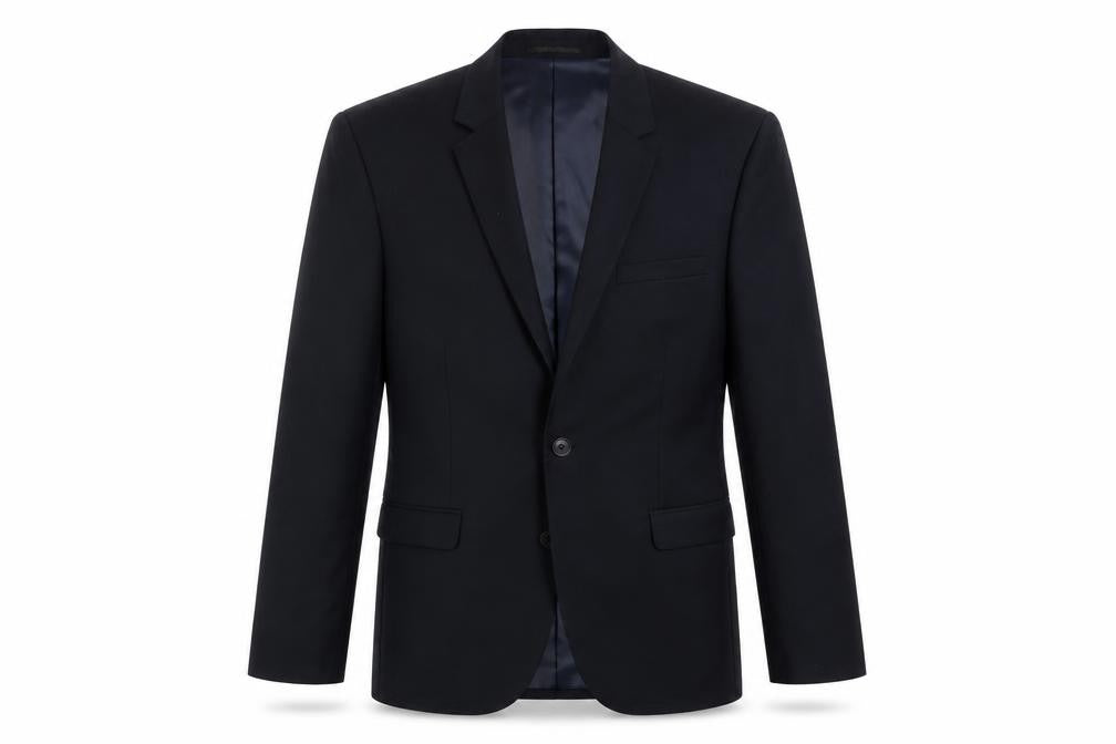 Topman Mens Blue Polyester Jacket Suit Jacket Size 36 Regular
