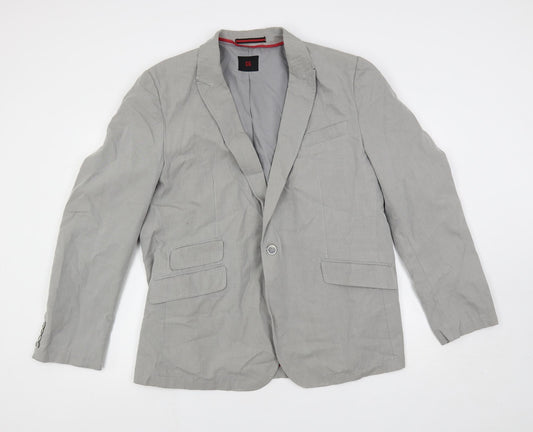 CG Mens Grey Jacket Blazer Size L Button