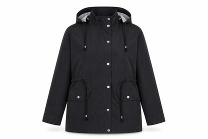 Beedee Womens Black Rain Coat Coat Size M Zip