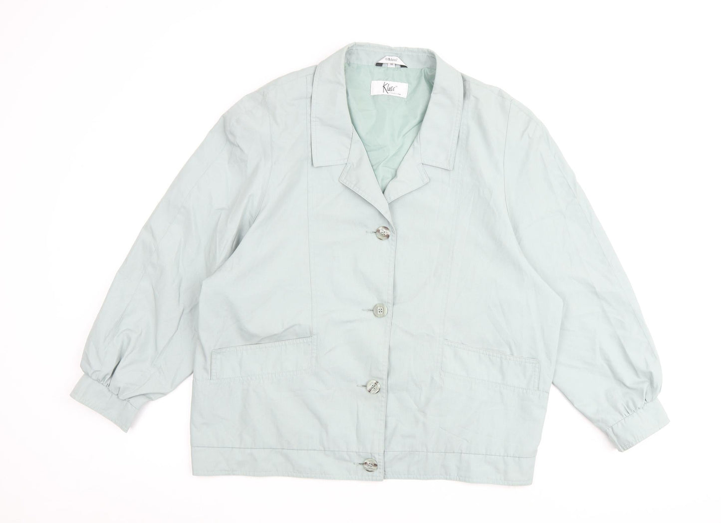 Klass Womens Blue Jacket Coat Size 18 Button