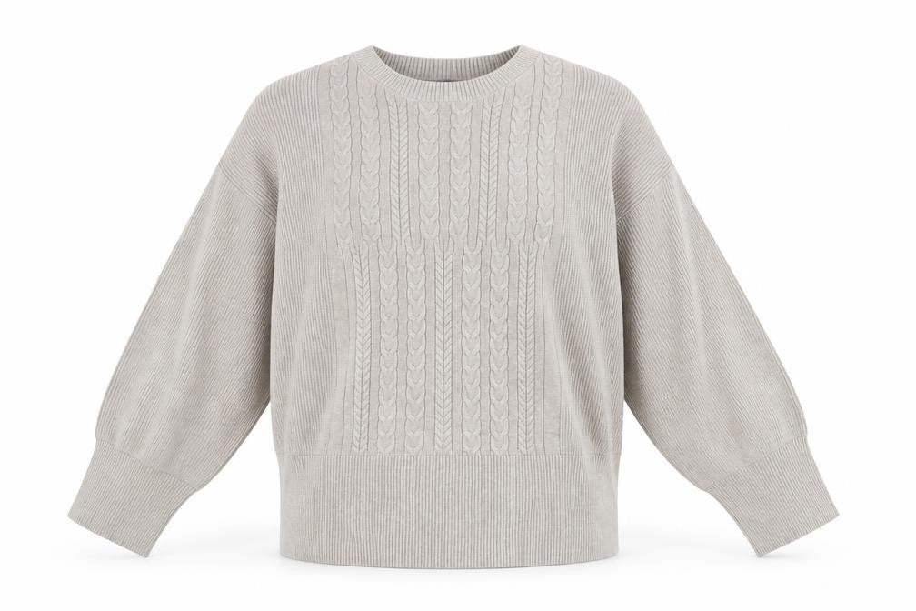 Marks & Spencer Womens Beige Round Neck Viscose Pullover Jumper Size L