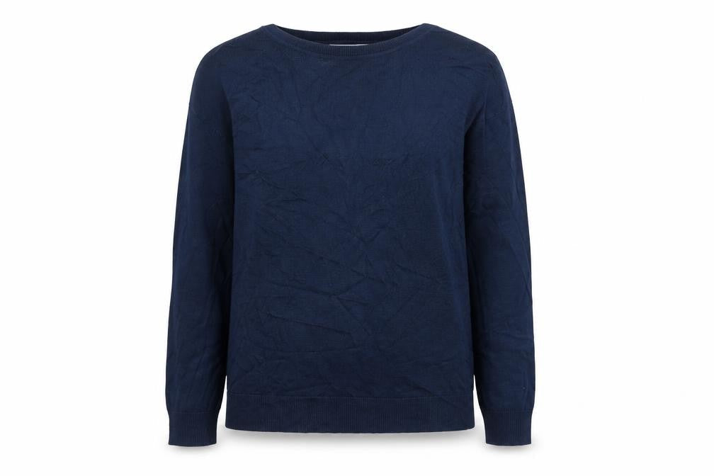 Marks & Spencer Womens Blue Round Neck Acrylic Pullover Jumper Size S