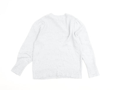 Dorothy Perkins Womens Grey Round Neck Acrylic Pullover Jumper Size 12