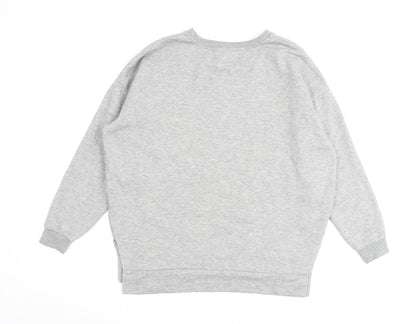 Preloved Disney Womens Grey Cotton Pullover Sweatshirt Size 10 Pullover - Back